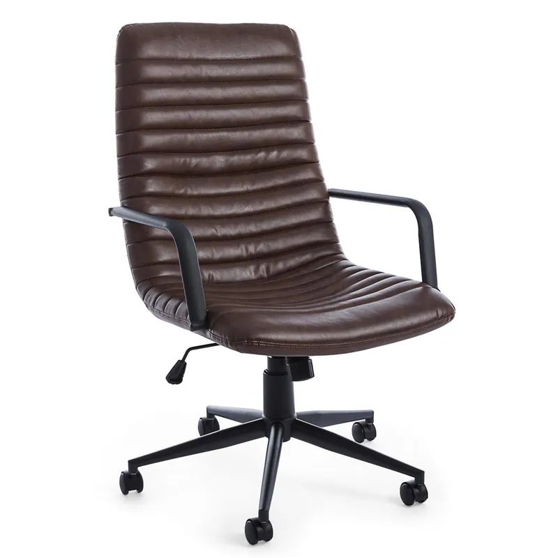 Poltrona ufficio c-br Gregory pu marrone vintage Bizzotto