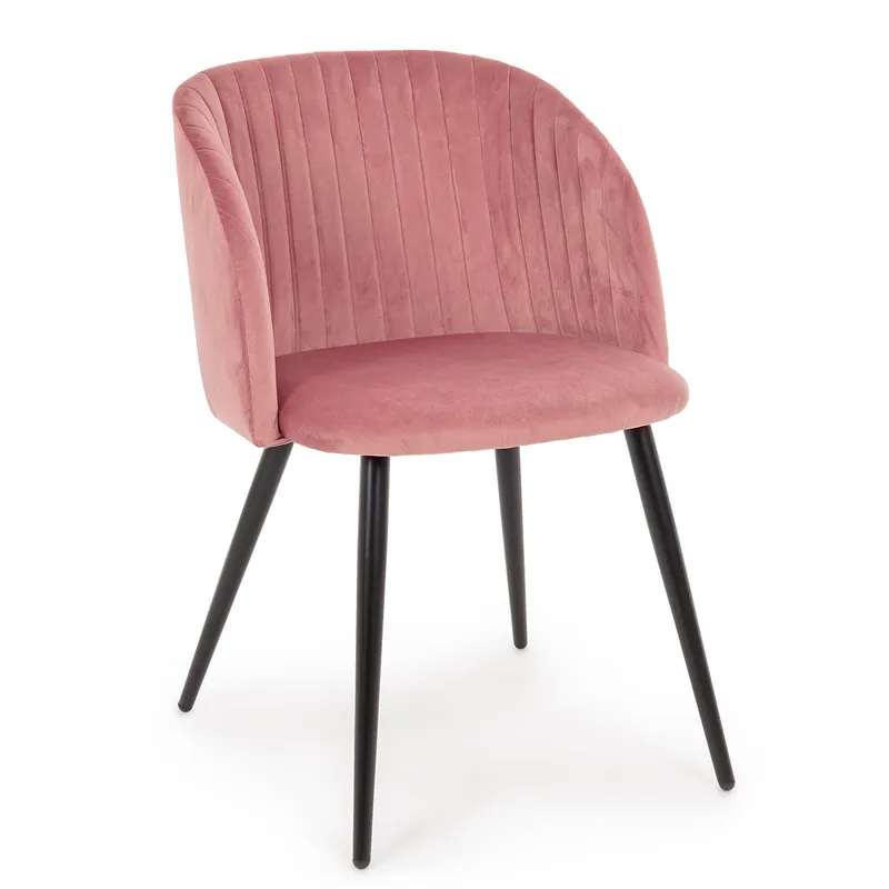 Sedia Queen Velvet blush Bizzotto