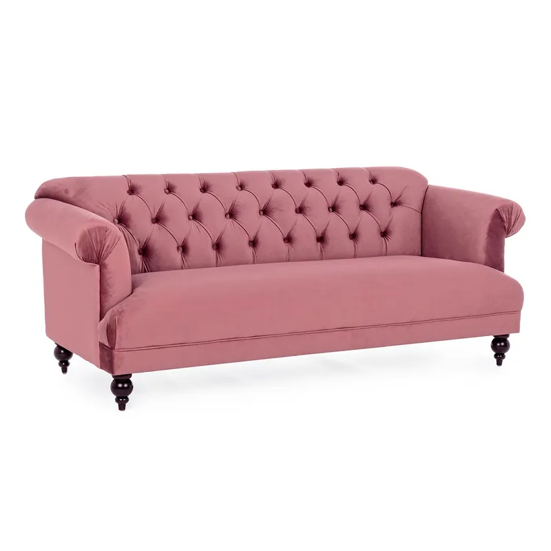 Divano 3P Blossom rosa antico Bizzotto