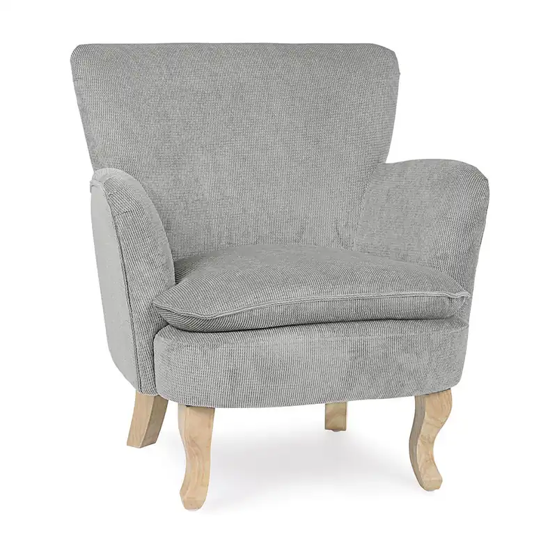Poltrona Chenille grigio chiaro Bizzotto