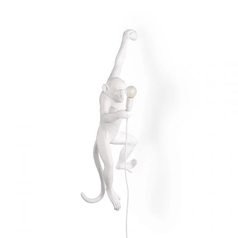 Monkey Lamp Hanging Left Hand White Seletti Seletti