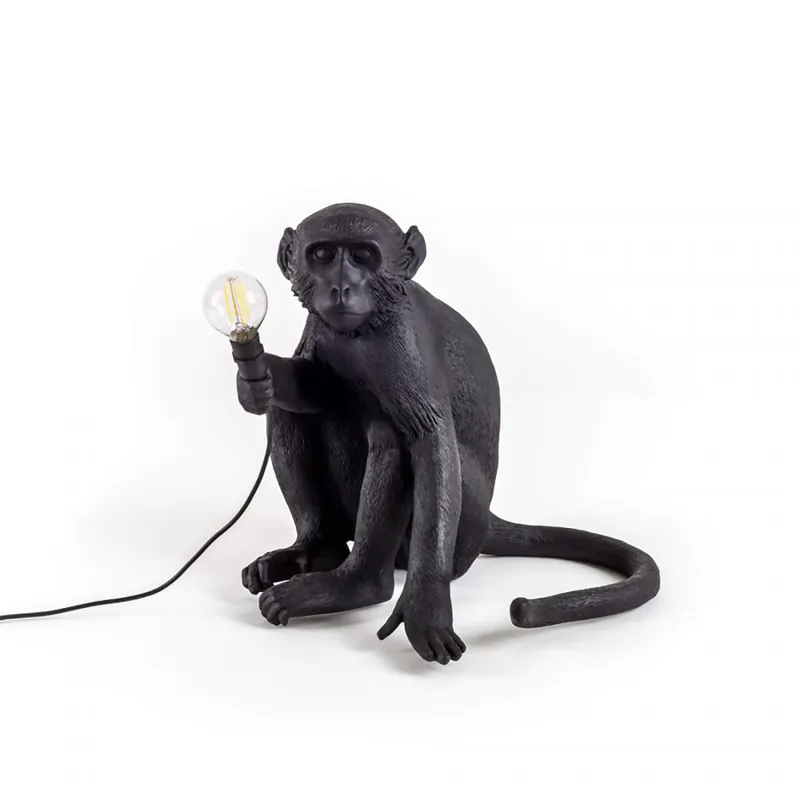 Monkey Lamp Sitting Black Outdoor Seletti Seletti