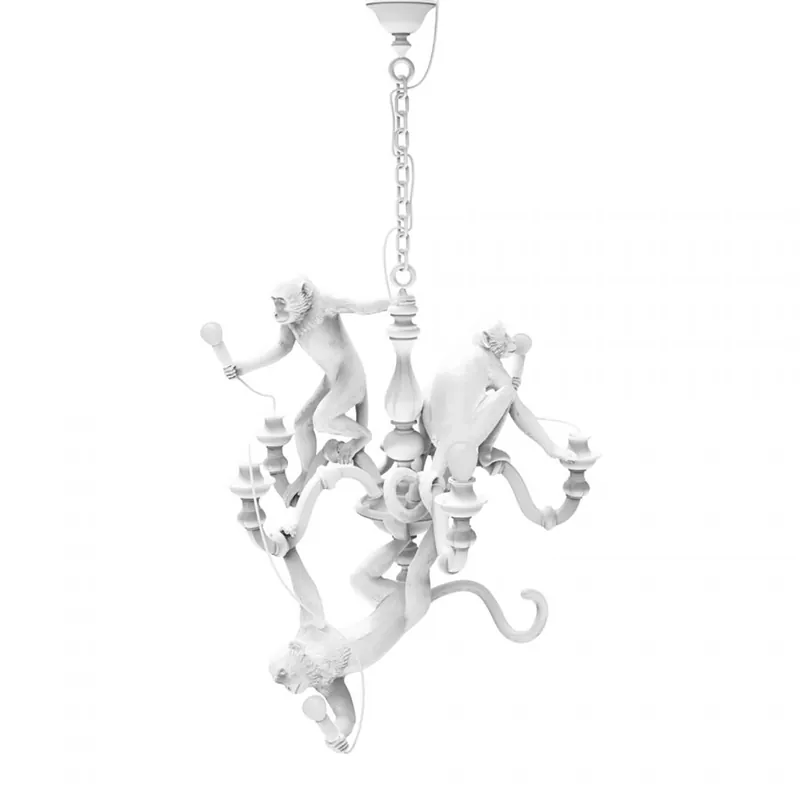 Monkey Lamp Chandelier White Seletti Seletti