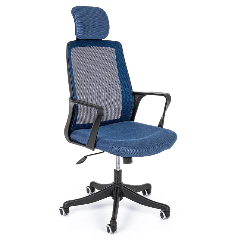 Sedia ufficio con braccioli Laurent blu Bizzotto
