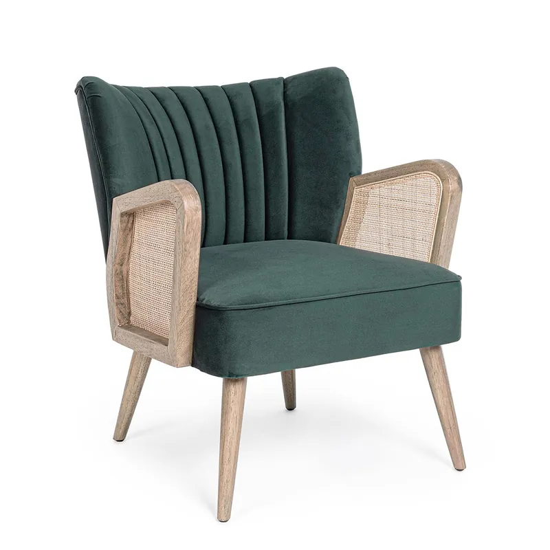 Poltrona Virna verde Bizzotto