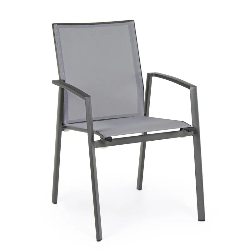 Sedia con braccioli Cruise antracite Bizzotto