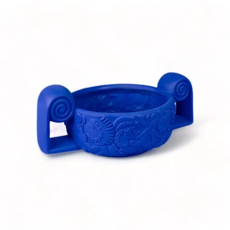 Magna Graecia Terracotta Vaso Centrotavola Blue Seletti