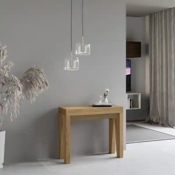 Consolle 90x40 cm allungabile a 196 cm NAXY SMALL Quercia Natura