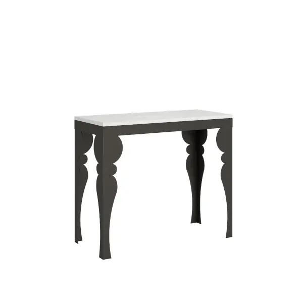 Consolle 90x40 cm allungabile a 300 cm PAXON EVOLUTION Bianco Frassino