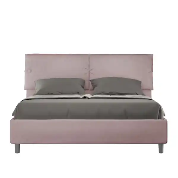 Letto matrimoniale e rete 160x200 in microfibra glicine Sleeper