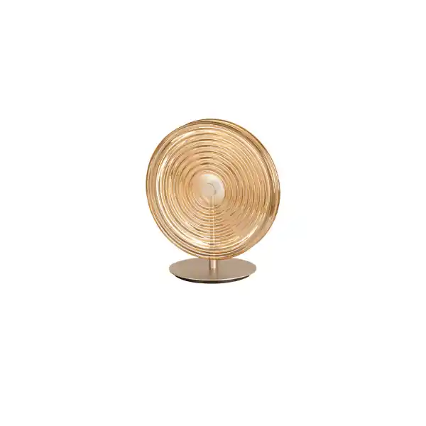 Lumetto LED da tavolo JOKEY in vetro decorato Ambra 30x33 cm
