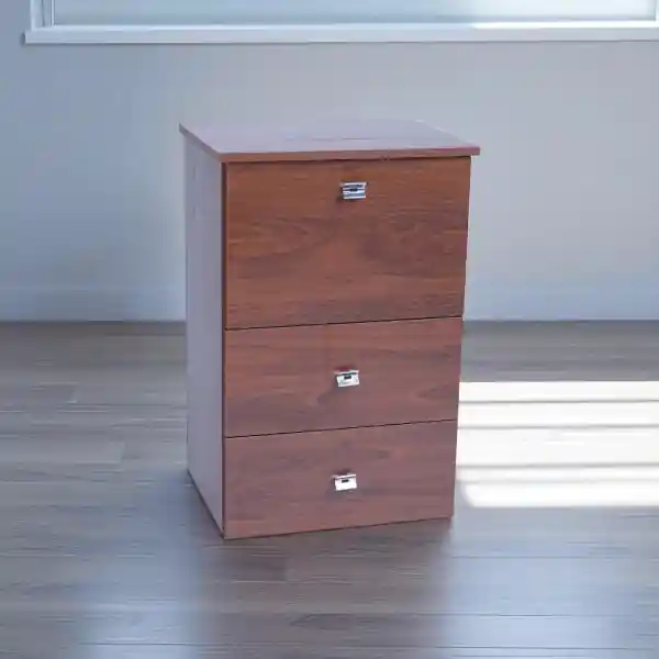 Mobile asse stiro a scomparsa in legno Noce 55x85h cm con 1 anta e 2 cassetti