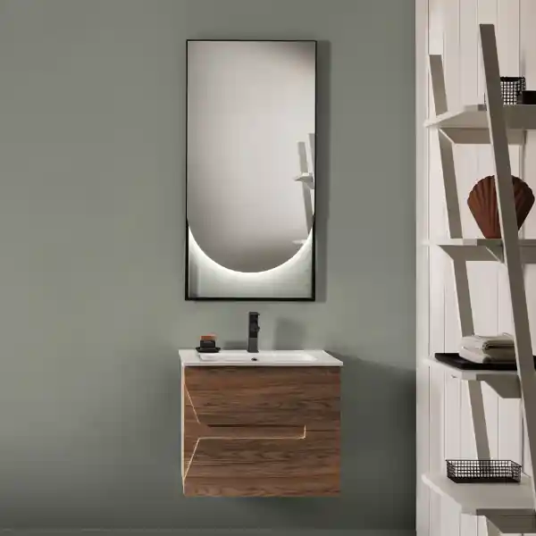 Mobile bagno 60 cm sospeso HAITI finitura Tek