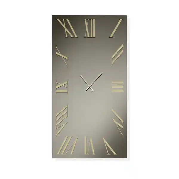 Orologio rettangolare verticale in cristallo Bronzo 80x160 cm - BRANDON
