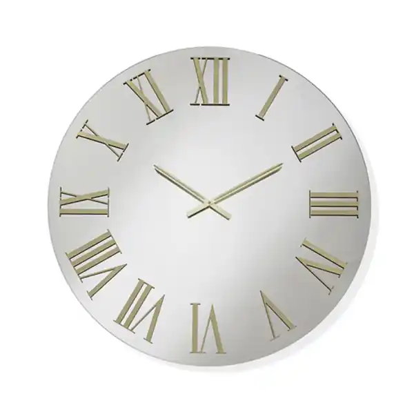 Orologio rotondo D60 cm in cristallo Chiaro e numeri Oro - TIWAR