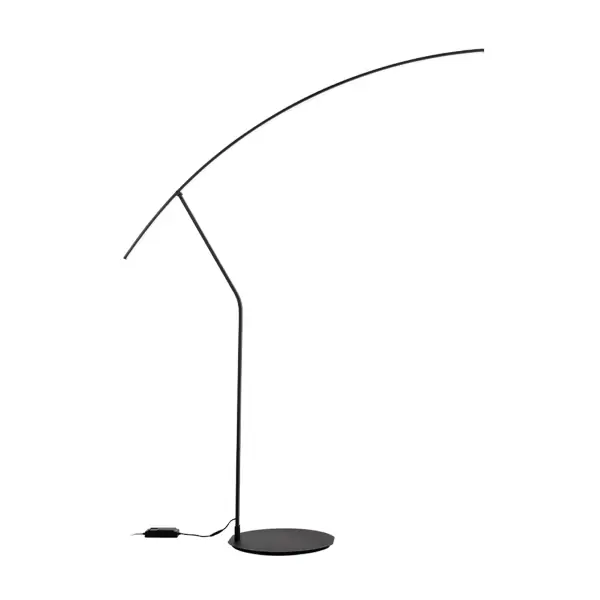 Piantana a LED 146x202 cm moderna in metallo Nero FOLAGA