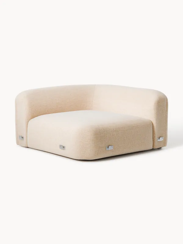 Modulo angolare arrotondato in bouclé Wolke
