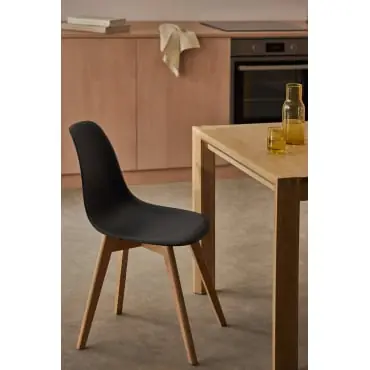 Sedia da pranzo in polipropilene e legno di faggio Scand Nordic