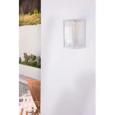 Lampada da parete per esterno in alluminio e vetro Delha