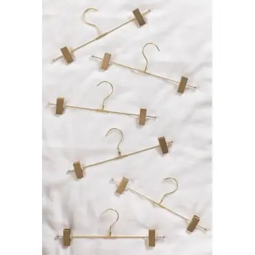 Set di 6 grucce con pinza in acciaio Gärde