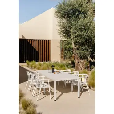 Rectangular garden table 210x100 cm in Marti aluminum