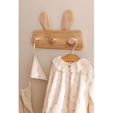 Appendiabiti da parete in legno Buny Kids