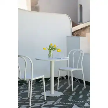 Set da tavolo rotondo Ø70 cm e 2 sedie da giardino Mizzi