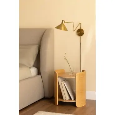 Lampada da parete orientabile in ferro metalizzato Lizz