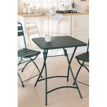Tavolo da cucina quadrato 60x60 cm pieghevole in acciaio Janti