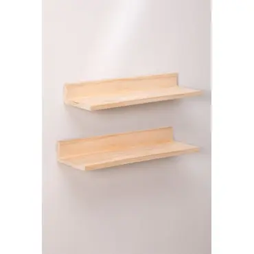 Set di 2 mensole da parete 60 cm in legno di pino Tydor