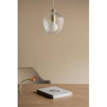 Lampada a sospensione da soffitto in ferro e cristallo Taylor