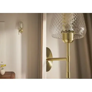 Lampada da parete Taylor in ferro e vetro