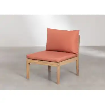 Modulo centrale per divano da giardino componibile Filips in legno di acacia