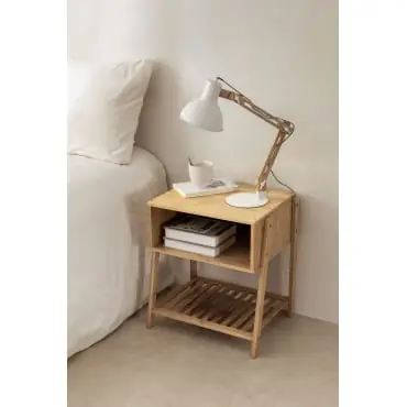 Comodino 45x35 cm in bambù Natela
