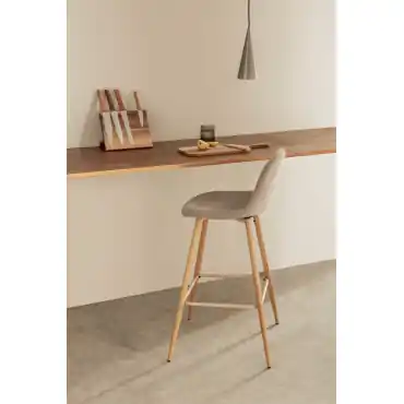 Sgabello alto Glamm in velluto
