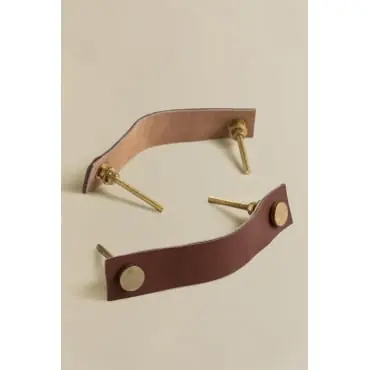 Set di 2 maniglie in pelle Teroy