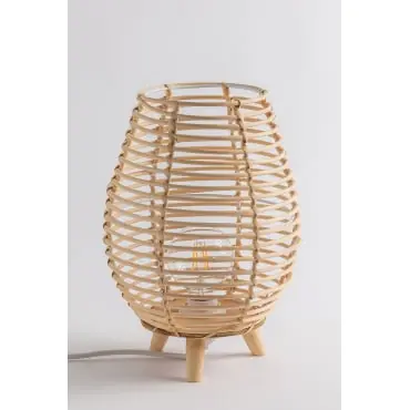 Lampada da tavolo per esterni in bambù Andry