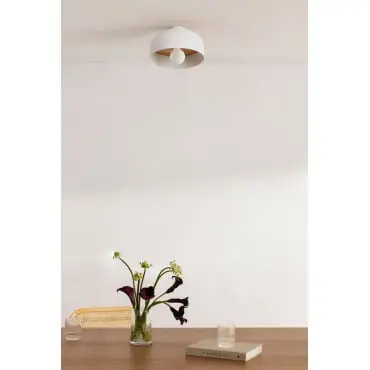 Plafoniera da soffitto in ferro e legno di pino Biernis