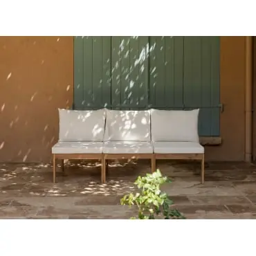 Divano da giardino modulare in 3 pezzi in legno di acacia Filips