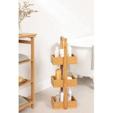 Scaffale da bagno 75x25 cm in bambù Kayla Design