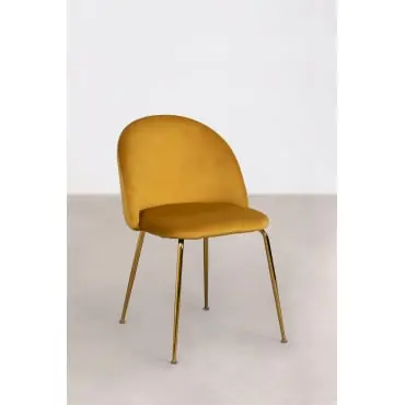 Set di 2 sedie da pranzo imbottite in velluto Kana Design