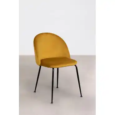 Set di 4 sedie da pranzo imbottite in velluto Kana Design