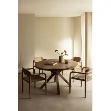 Naele tavolo da pranzo rotondo in legno