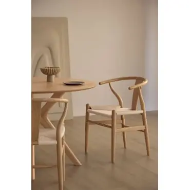 Sedia da pranzo in legno di olmo Uish Edition