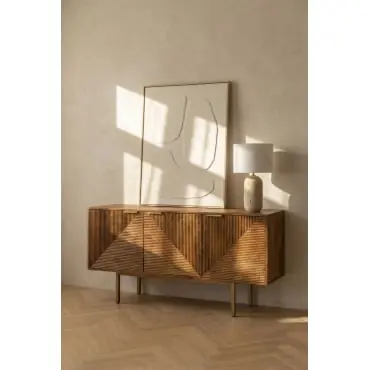 Aparador 155x35 cm in legno di mango Baty