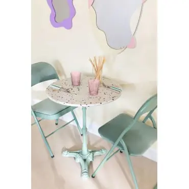 Tavolo da bar rotondo Ø60 cm in terrazzo Volutto