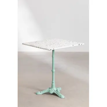 Square bar table 60x60 cm in Volutto terrazzo
