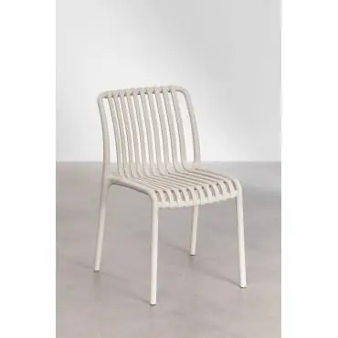 Set di 4 sedie da giardino impilabili in polipropilene Wendell