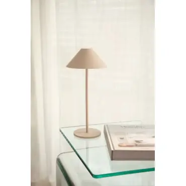 Lampada da tavolo LED wireless in ferro Nebida