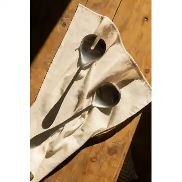 Set di 2 posate per insalata in acciaio inox Aina